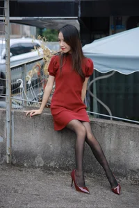Mei Zi in Burgundy High Heels: A Sophisticated IESS Fashion Editorial - image 24