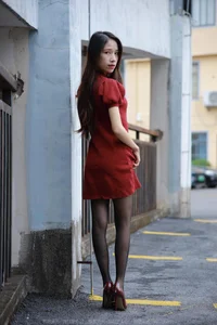 Mei Zi in Burgundy High Heels: A Sophisticated IESS Fashion Editorial - image 56
