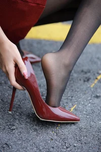 Mei Zi in Burgundy High Heels: A Sophisticated IESS Fashion Editorial - image 35