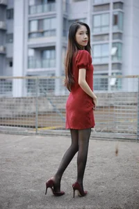 Mei Zi in Burgundy High Heels: A Sophisticated IESS Fashion Editorial - image 23
