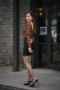 Xiao Jie in Sexy Leopard Print Hip Skirt - IESS Featured Model - image 83