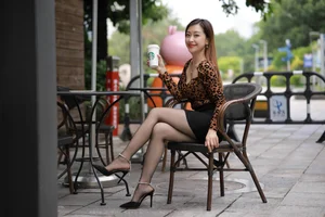 Xiao Jie in Sexy Leopard Print Hip Skirt - IESS Featured Model - image 80