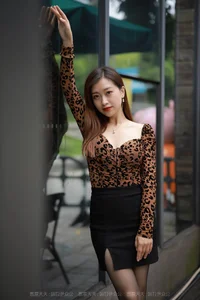 Xiao Jie in Sexy Leopard Print Hip Skirt - IESS Featured Model - image 9