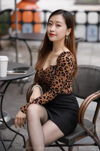 Xiao Jie in Sexy Leopard Print Hip Skirt - IESS Featured Model - image 18
