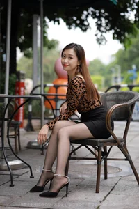 Xiao Jie in Sexy Leopard Print Hip Skirt - IESS Featured Model - image 45