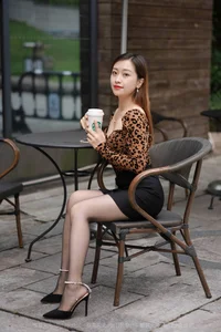 Xiao Jie in Sexy Leopard Print Hip Skirt - IESS Featured Model - image 75