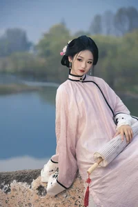 Timeless Elegance of Yi Ming in Art Language Vol.8869 - A Poetic Riverside Muse - image 4