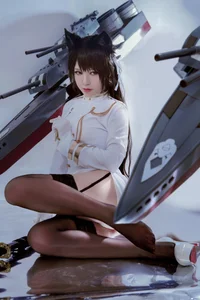 Ban Ban Zi Cosplay: Atago from Azur Lane 46P Photo Set - image 0
