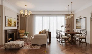 Sophisticated 110m2 Euro-American Interior Design for Begonia House at Lumiere Smart City - image 21