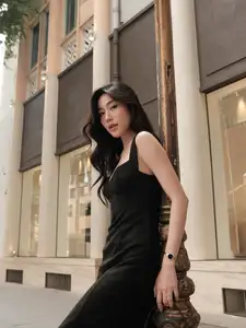 Elegant Black Dress: Modern Muse Captivating All Eyes on the Street - image 8