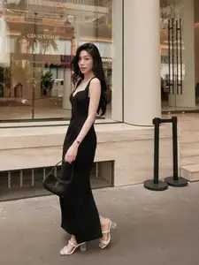 Elegant Black Dress: Modern Muse Captivating All Eyes on the Street - image 7