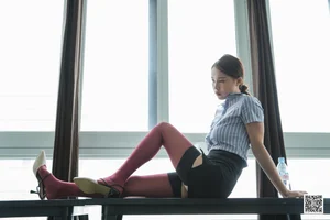 Stunning Red Silk Fashion Gallery with IESS Model Xiao Yu - image 53