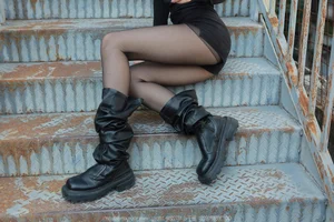 IESS Tu Tu Black Stockings and Long Boots: A Masterclass in Footwear Fashion - image 23