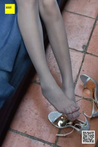 IESS 189: Qi Qi in Grey Hosiery and Buckled Sandals - image 46