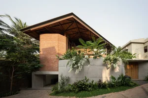 Sustainable 3-Story Home Featuring Traditional Coconut Wood Roofing and Local Architecture - image 9
