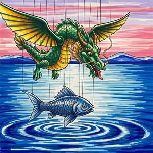 Vietnamese Water Puppetry Art: Traditional Cultural Paintings Gallery - image 5