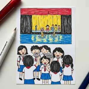 Vietnamese Water Puppetry Art: Traditional Cultural Paintings Gallery - image 27