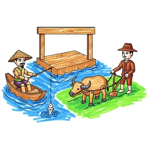 Vietnamese Water Puppetry Art: Traditional Cultural Paintings Gallery - image 4