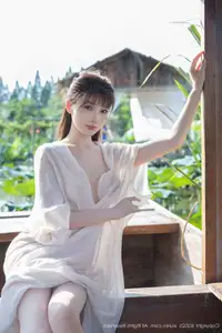 Discover Lu Xuan Xuan's Graceful Beauty in a White Dress Amidst a Serene Lotus Pond - XiuRen No.10630 - image 46