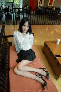 Youthful Energy: Xiao Liu in IESS Mini Pleated Skirt Collection - image 34