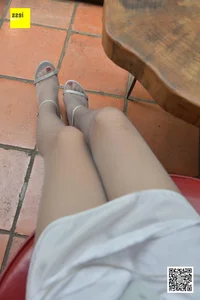 Qi Qi in IESS 189: Ankle Strap Sandals and Grey Silk Stockings - image 46